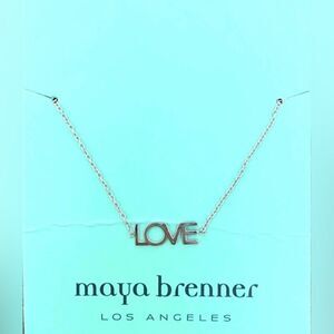 NIB Maya Brenner LOVE bracelet in silver tone.